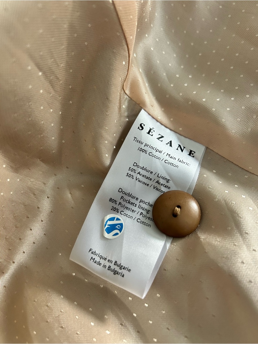 SEZANE Alfred Coat Hooded Button Up In Camel - Picture 7 of 13